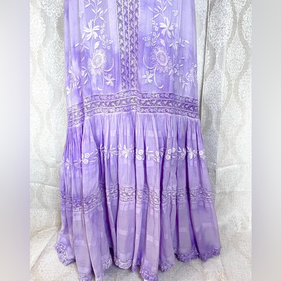 LoveShackFancy Ryan Maxi Dress In Lavender Size 4 - Picture 7 of 13